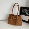 Bolsa de Axila Versátil Vintage para Mulheres 2025 Nova Moda Casual para o Dia a Dia Bolsa Tote Grande Capacidade Bolsa de Ombro
