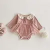 Mono de niña Primavera y Otoño Nuevo Elegante Bebé Infantil Lindo Cuello de Muñeca Ropa Malla de Princesa Mono