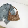 Bolso de Leopardo Perezoso Transfronterizo Nuevo Bolso de Hombro Portátil para Mujer Casual Versátil Simple de Gran Capacidad
