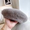 Boina de mezcla de lana de conejo de angora zg japonesa para niños, otoño e invierno, gorro de nube de mezcla de lana, gorro de pintor simple