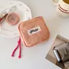 Bolsa de Armazenamento Xadrez Estilo Coreano Ins de Alta Aparência, Bolsa Menstrual Portátil para Estudantes, Bolsa Pequena Fofa para Maquiagem, Bolsa para Fones de Ouvido
