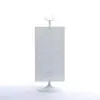 Estante de exhibición de tablero perforado plateado multifuncional de cuatro lados de fábrica original con bordes espejados y soporte de exhibición giratorio para supermercados y tiendas minoristas