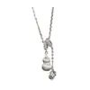 Popular Collar de Moneda de Cobre Cepillado de Xiaohongshu para Mujer, Estilo Nuevo, Lujo Ligero, Sensación de Alta Gama, Moda de Nicho, Cadena Versátil para la Clavícula