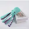 Pelúcia de polvo que faz som, transfronteiriça, com gerador de som embutido para filhotes morderem e limparem os dentes, polvo de brinquedo interativo para aliviar o tédio