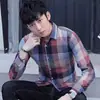 Camisa Listrada Retrô Japonesa para Homens, Estilo Harajuku de Outono, Casual Artística de Caimento Solto para Estudantes Bf, Tendência de Manga Longa