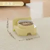 Cuenco simple para mascotas para beber y comer, cuenco doble, cuenco para perros anti-derrame, a prueba de salpicaduras profundizado, suministros para mascotas gatos