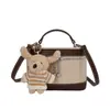 2026 Color Block Retro Moda Temperamento Bolso Cubo para Mujer Nicho Portátil Cruzado Versátil Mini Bolso Pequeño de Viaje