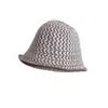 Sombrero de Pescador Jacquard de Punto con Patrón de Flechas Estilo Japonés para Mujer, Versátil Cálido Casual de Invierno, Hace que la Cara Parezca Más Pequeña