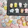 Mini Coelho Urso Desenho Animado Resina DIY Cola de Chantilly Grampo de Cabelo Faixa de Cabeça Acessórios de Joia Fivela de Sapato Ímã de Geladeira Material
