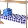Cama de três peças Classe A dormitório estudante algodão azul cinza branco xadrez algodão único lençol de cama capa de colcha