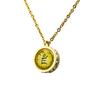 Mini Colgante Thangka Amarillo Riqueza Zakiram Pequeño Colgante Redondo Accesorios Collar Accesorios para Mujer Patrón Reemplazable