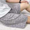 Calças de pijama de algodão e seda femininas, calças finas de verão de algodão artificial, desenho animado, tamanho grande, calças de algodão e seda soltas, calças grandes para casa