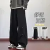 Calça xadrez de algodão elástico personalizada/Mais vendida para o outono, calça com rebites, nova calça de trabalho funcional, cor branca e cinza masculina