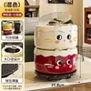 Papelera Grande Móvil Estilo Lujo para Uso Doméstico, Alto Valor Estético, Papelera de Cocina con Temática de Gatos, Decoración Creativa