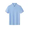 Camisa Polo de Trabajo de Seda de Hielo Sin Costuras de Secado Rápido de Gama Alta Solona con Cuello Solapa Manga Corta Camisa Publicitaria de Trabajo Camiseta