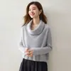 ¡Tan cómodo como una nube! Suéter de cachemira para mujer, jersey de punto con hombros caídos estilo francés, top chic y elegante sin esfuerzo