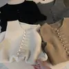 Principios de primavera 2024 Nuevo retro chino fácil de llevar sentido del diseño chaleco nicho color liso suave pegajoso usar mujeres hermosas