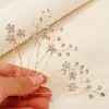 Acessórios de Cabelo para Noivas de Comércio Exterior, Pente de Cabelo de Alta Qualidade para Fotos de Casamento, Conjunto de Grampos de Cabelo em Forma de U com Flor de Strass e Pérolas Feito à Mão