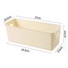 Caja de almacenamiento de plástico blanca, caja de almacenamiento de refrigerios de escritorio, caja de almacenamiento de artículos diversos para el hogar de estilo japonés, caja de clasificación de cajones