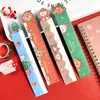 Régua Magnética de Natal Desenho Animado 15cm Rena de Natal Fofa Régua Flexível Régua de Medição para Desenho de Aluno do Ensino Fundamental