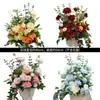 Decoração de Casamento Coluna Romana Adereços de Casamento Vitrine Flores Artificiais Enfeites Vasos de Flores Marcadores de Estrada Flores Cerimônia de Abertura Plástico