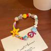 Pulsera de cuentas con forma de estrella de manzana para niños, bonita pulsera de dopamina con personalidad de verano para mujer, pulsera de gran valor para fiestas estudiantiles.
