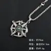 Collar Hip-Hop de Acero de Titanio Europeo y Americano para Hombre Marca de Moda Personalidad Callejera Marca Militar Colgante de Celebridad de Internet Cadena Larga para Suéter Joyería de Aleación