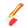 Pelacables Multifuncional Navaja de Electricista Mango de Plástico Navaja de Electricista Navaja para Cables Hoja Curva Hoja Recta Herramienta de Salida de Agua