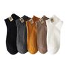 Calcetines para Hombre Verano Cortos de Algodón Color Sólido Absorbentes de Sudor Calcetines de Barco para Hombre Etiqueta de Tela para Estudiante Tubo Corto Calcetines Deportivos Verano Delgados