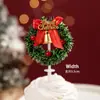 Decoración Pastel Navideño 2025 Moño Campana Enchufe Árbol de Navidad de los Deseos Estrella de Cinco Puntas Vela Decoración para Hornear