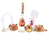 Capibara Silicona Billetera para Monedas Llavero Colgante Dibujos Animados Mini Bolsita de Almacenamiento Colgante para Mochila Bolsa para Auriculares Venta al por Mayor