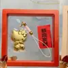 2026 Novo Pingente Dourado Versão Mini Gato Kt Corda Trançada Vermelha e Rosa Pingente Pequeno para Loja Física e Promoção de E-commerce