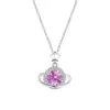 Collar de plata de ley S925 con colgante de planeta de moissanita para mujer, de alta gama, lujo ligero, colgante versátil, diseño de nicho, cadena para la clavícula estilo coreano