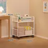 Prateleira de armazenamento para varanda, prateleira de armazenamento de vários andares móvel de piso ao lado da máquina de lavar, prateleira de armazenamento para banheiro e vaso sanitário