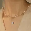 Collar de Lágrimas de Sirena de Plata de Ley 925 para Mujer, Lujo Ligero, Colgante de Diamante Brillante de Alta Gama, Cadena para Clavícula, Cadena de Cuello Francesa Elegante Explosiva