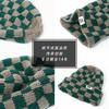 Gorro de Punto Cuadros Tablero de Ajedrez para Mujer Otoño e Invierno Nuevo Estilo Coreano Nicho Gorro de Lana para Cabeza Grande Muestra la Cara Pequeña Gorro Cálido