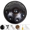 Lufing Disco de Mano Tambor de Mano Handpan Disco de Mano 440 Hertz 432 Hertz Forjado a Mano Tambor Etéreo Tambor de Lengüeta de Acero