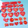 Día Nacional Bandera Roja de Cinco Estrellas Accesorios de Resina DIY Cintas para el Cabello Pinzas para el Cabello Adornos Parches Broches Materiales Hechos a Mano