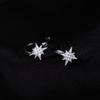 Pendientes de estrella de ocho aristas de plata S925 de Jufeng, nuevos y sencillos pendientes de estrella con personalidad y temperamento, pendientes de moda