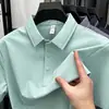 26 nuevas camisetas tipo polo sin costuras con cuello camisero, camisetas elásticas de seda helada estilo business casual, amigables con la piel, para hombres y mujeres, camisetas de manga corta para el trabajo