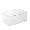 Caixa Organizadora de Acrílico de Alta Transparência para Mesa, Organizador à Prova de Poeira com Tampa Flip-Top, Cesta Organizadora com Tampa para Quarto, Dormitório, Escritório