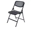 Silla transpirable con diseño calado, silla plegable para hotel y capacitación, silla plegable portátil reforzada para estudiantes, silla de oficina con respaldo