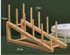 Estante Multifuncional para Platos Estante de Exhibición de Bambú para Cocina Estante para Platos Estante de Secado Vajilla de Bambú