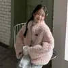 Suéter de lana de cordero para niños 2026 nuevo estilo ropa de niña engrosada otoño e invierno cálido abrigo moda top
