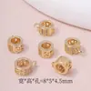 Miçanga Espaçadora de Zircônia Banhada a Ouro 14K Miçanga Espaçadora de Zircônia Três Vias Conservação da Cor Miçanga Espaçadora Artesanal DIY Pulseira Acessórios de Joia