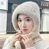 Bufanda Mascarilla Cálida de Otoño e Invierno Sombrero Integrado Pasamontañas de Ciclismo Moda Transfronteriza Gorro de Punto de Felpa En Stock Venta al por Mayor
