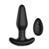 Equipo sexual para hombres y mujeres, tapón anal de cuentas de silicona, estimulación vibratoria de 10 frecuencias, vibrador de masturbación anal, tapón de cámara posterior