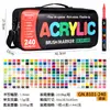 Conjunto de Marcadores Acrílicos Guangna 8101 com Ponta Líquida Macia e 408 Cores para Estudantes, Canetas de Desenho, Canetas Aquarela para Graffiti