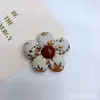 Accesorios de Flor de Cinco Pétalos Rellenos de Algodón Floral Oscuro, Accesorios DIY para Ropa, Flor para Zapatos, Ropa de Bebé, Material para Funda de Teléfono Móvil