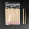 Cotonetes Pontiagudos Ultra Finos, Cotonetes Bordados com Padrão de Madeira, Cotonetes Pontiagudos para Maquiagem de Delineador, Cotonetes Descartáveis para Nail Art para Remover Excesso de Cola